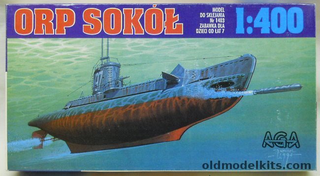 AGA 1/400 Sokol Polish Navy (U-Class) Submarine, 1403 plastic model kit